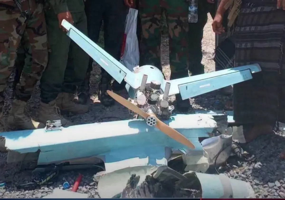 Yemeni Armed Forces Down Houthi Drone Over Jabal Habashi in Taiz